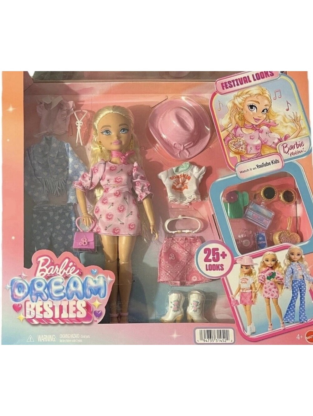 Barbie Dream Besties Festival Looks Malibu Barbie New